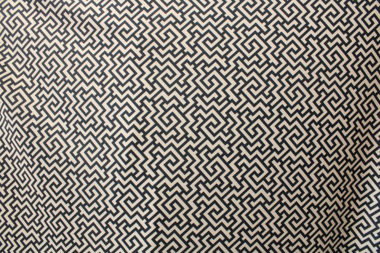 Geometric Maze Polyester Spandex Fabric - Geometric Maze Illusion Design, 58"/60" Width (1 Yard)