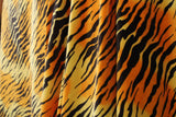 Tiger Velvet Fabric - Tiger Print, 4-Way Stretch, 36" X 60" (1 Yard)
