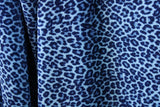 Blue Cheetah Velvet Fabric - Blue Cheetah Print, 36" X 60" (1 Yard)