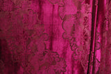 Large Fuchsia Paisley Burnout Velvet Fabric - Fuchsia Paisley, 4-Way Stretch (1 Yard)