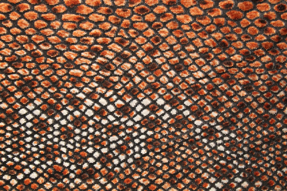 Snake Print Burnout Velvet Fabric - Brown Snake, Gray Snake, 4-Way Stretch, 36" Width (1 Yard)