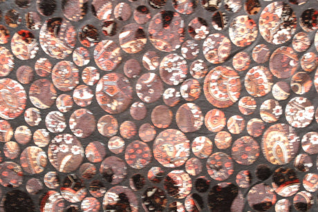 Paisley Dots Burnout Velvet Fabric - Teal, Brown Paisley Dots, 36" Width (1 Yard)