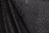 Lili Damask Burnout Velvet Fabric - 4-Way Stretch Damask Pattern, 36" Width (1 Yard)