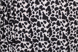 Black And White Cow Print Polyester Spandex Fabric - Black And White Cow Print, 58"/60" Width (1 Yard)