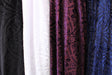 Lili Damask Burnout Velvet Fabric - 4-Way Stretch Damask Pattern, 36" Width (1 Yard)