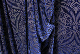 Lili Damask Burnout Velvet Fabric - 4-Way Stretch Damask Pattern, 36" Width (1 Yard)