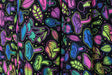 Psychadelic Mushrooms Polyester Spandex Fabric - BlackLight Reactive, 58"/60" Width (1 Yard)