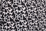Black And White Cow Print Polyester Spandex Fabric - Black And White Cow Print, 58"/60" Width (1 Yard)