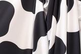 1 Yard Large Cow Print Spandex Fabric Four Way Stretch Animal Pattern Swimwear Costume Material 58"/60" Width