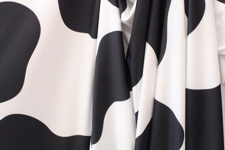 Large Cow Print Polyester Spandex Fabric - Cow Print, 58"/60" Width (Yard 36" X 60")