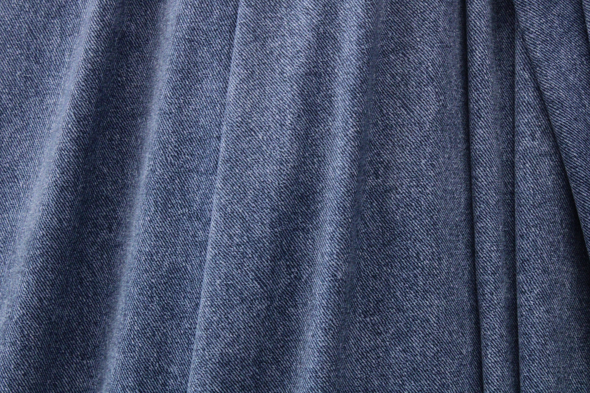 Denim Wash Polyester Spandex Fabric - Denim Print, Light/Medium/Dark, 58"/60" Width (1 Yard)