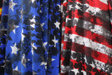American Patriot Spandex Fabric - Patriotic Red/Blue Print, 58/60" Width (1 Yard)