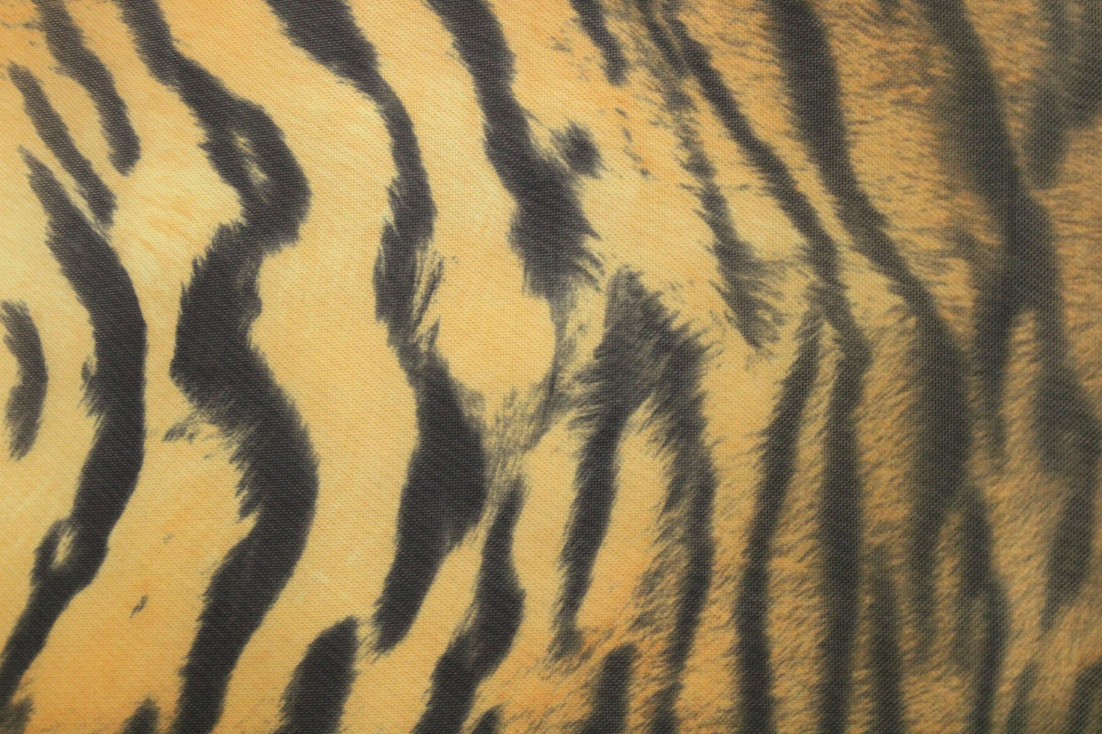 Elegant Tiger Printed Mesh Fabric - Tiger Print, 36" X 60" (1 Yard)