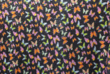 Butterflies 4-Way Stretch Sequin Mesh Fabric - Printed Butterflies, 36" X 60" (1 Yard)