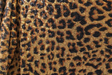 Amber Cheetah Stretch Sequin Mesh Fabric - Amber Cheetah Print, 36" X 60" (1 Yard)