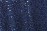 Denim Stretch Sequin Mesh Fabric - Printed Denim, 36" X 60" (1 Yard)