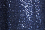 Denim Stretch Sequin Mesh Fabric - Printed Denim, 36" X 60" (1 Yard)