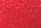 4-Way Stretch Sequin Mesh Fabric - Red, Printed, 36" X 60" (1 Yard)