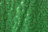 4-Way Stretch Sequin Mesh Fabric - Lime Green, Printed, 36" X 60" (1 Yard)