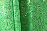 4-Way Stretch Sequin Mesh Fabric - Lime Green, Printed, 36" X 60" (1 Yard)