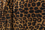Amber Cheetah Stretch Sequin Mesh Fabric - Amber Cheetah Print, 36" X 60" (1 Yard)