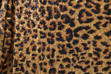 Amber Cheetah Stretch Sequin Mesh Fabric - Amber Cheetah Print, 36" X 60" (1 Yard)