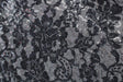 Black Lace 4-Way Stretch Sequin Mesh Fabric - Black Lace, 36" X 60" (1 Yard)