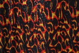 Flames Stretch Sequin Mesh Fabric - Red Flame Print, 36" X 60" (1 Yard)