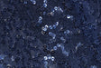 Denim Stretch Sequin Mesh Fabric - Printed Denim, 36" X 60" (1 Yard)