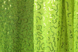 4 Way Stretch Sequin Mesh Fabric - Neon Yellow, Printed, 36" X 60" (1 Yard)