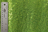 4 Way Stretch Sequin Mesh Fabric - Neon Yellow, Printed, 36" X 60" (1 Yard)