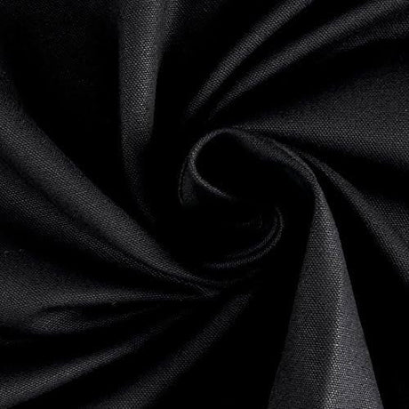 Natural Cotton Canvas Fabric - Black/Natural, 60" Width