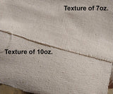 Natural Cotton Canvas Fabric - Black/Natural, 60" Width