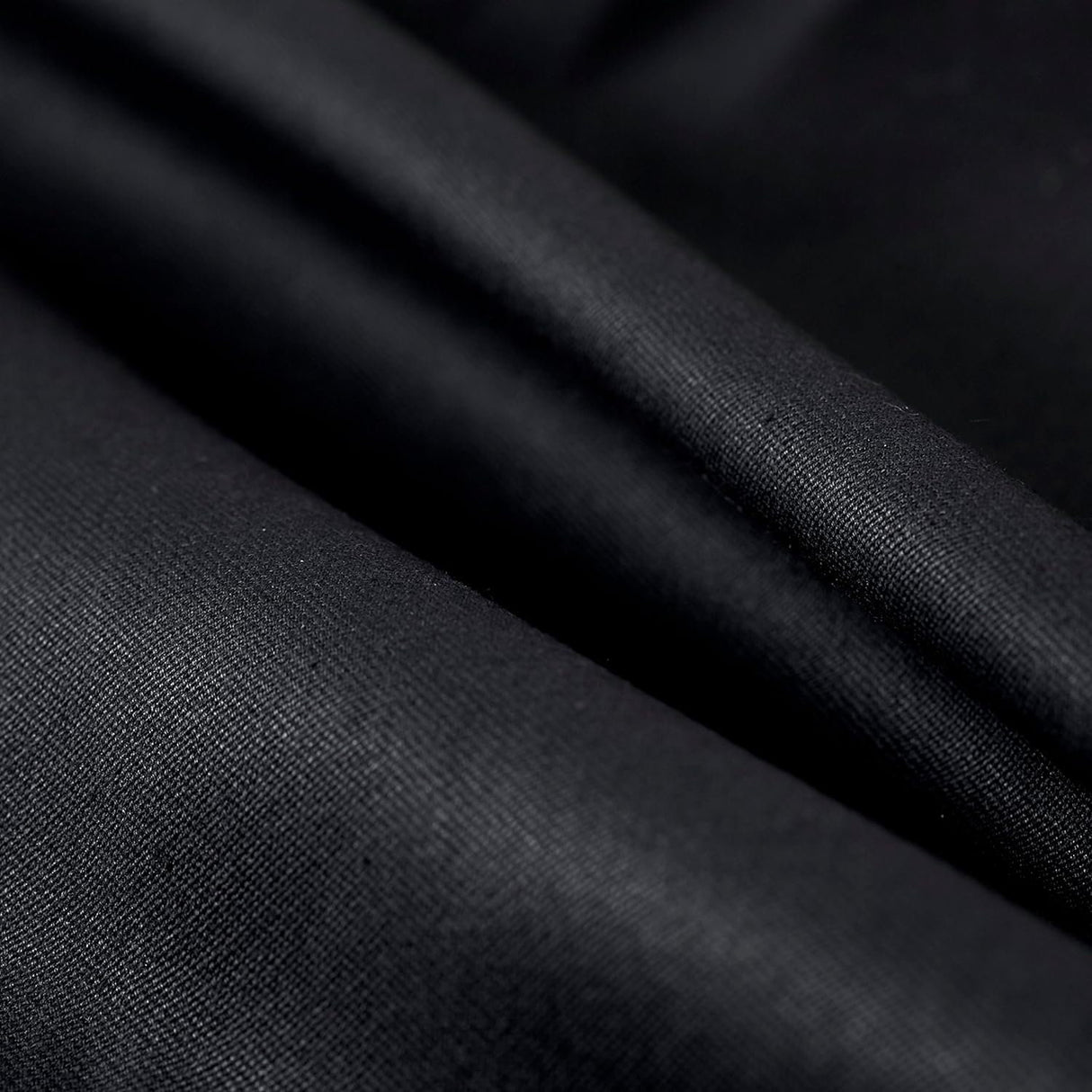 Natural Cotton Canvas Fabric - Black/Natural, 60" Width