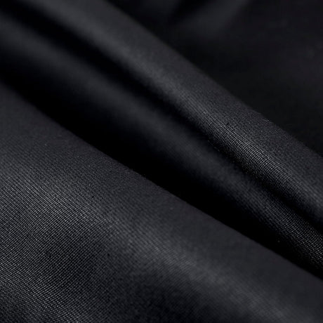 Natural Cotton Canvas Fabric - Black/Natural, 60" Width