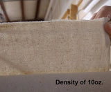 Natural Cotton Canvas Fabric - Black/Natural, 60" Width