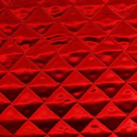 Soft And Durable Quilted Polyester Fabric - Diamond Quilted Pattern, Black, 60" Width (1 Yard)