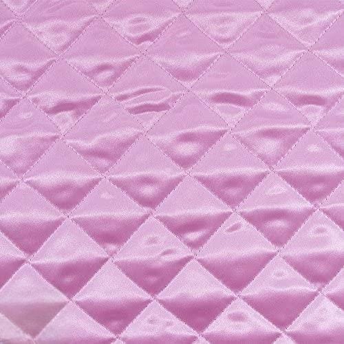 Soft And Durable Quilted Polyester Fabric - Diamond Quilted Pattern, Black, 60" Width (1 Yard)