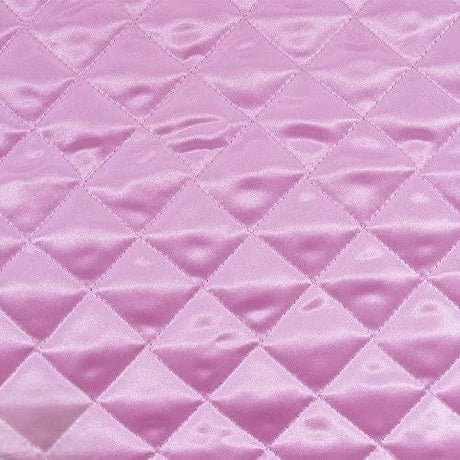 Soft And Durable Quilted Polyester Fabric - Diamond Quilted Pattern, Black, 60" Width (1 Yard)