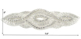 Rhinestone Applique Silver Iron-On