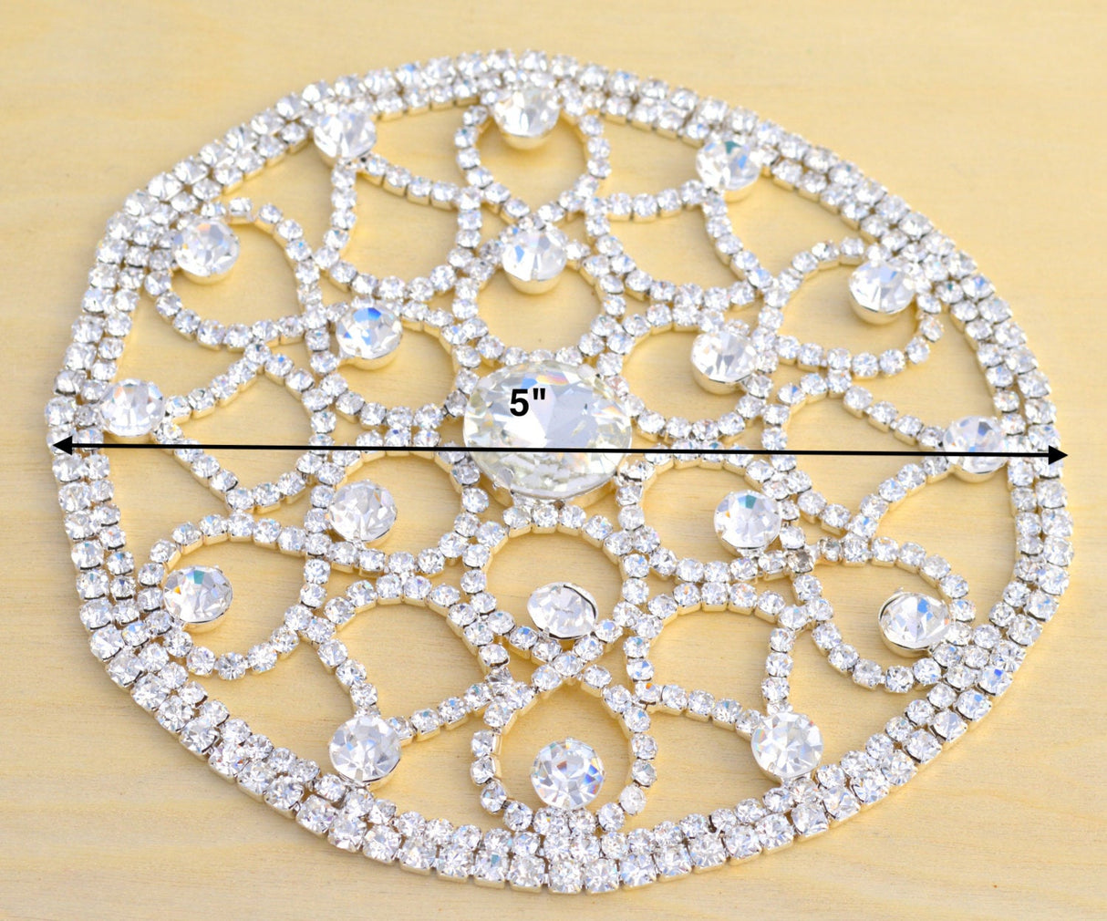Rhinestone Applique 5 Inch Circle