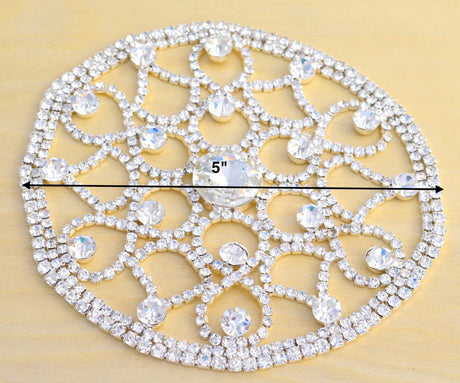 Rhinestone Applique 5 Inch Circle