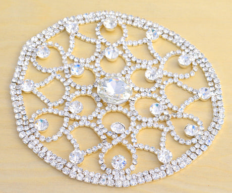 Rhinestone Applique 5 Inch Circle