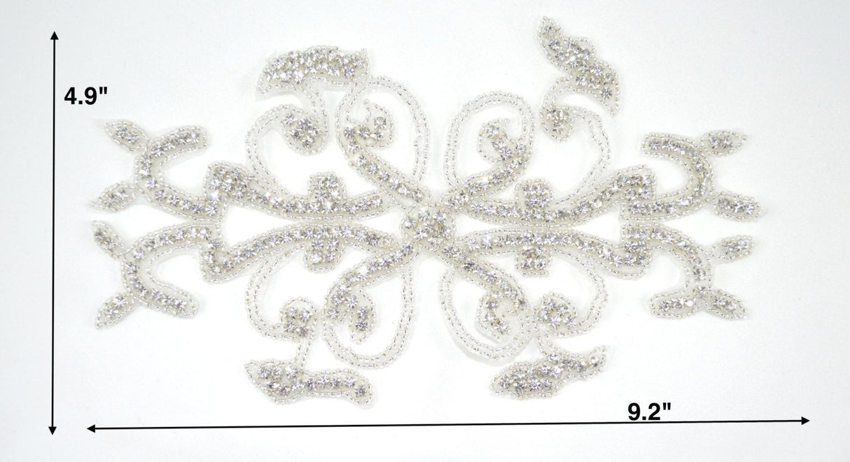 Rhinestone Applique with Beading
