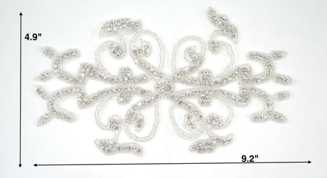 Rhinestone Applique with Beading