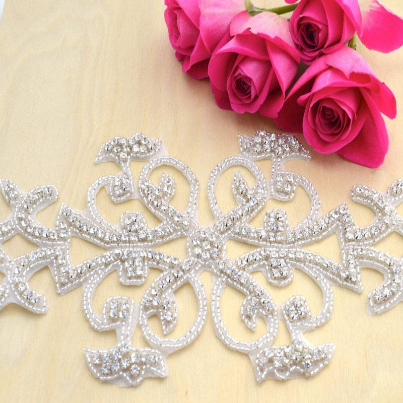 Rhinestone Applique with Beading