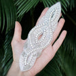 Rhinestone Applique Silver Iron-On