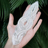 Rhinestone Applique Silver Iron-On