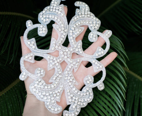 Rhinestone Applique Iron-On Beading Patch
