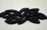 Black Rhinestone Iron-On Applique